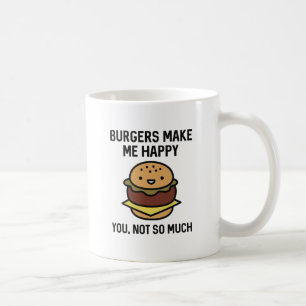ハンバーガーは私を幸せにする コーヒーマグカップ