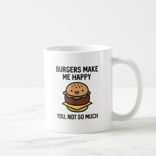 ハンバーガーは私を幸せにする コーヒーマグカップ (右)