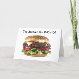 ハンバーガーは言う。 カード