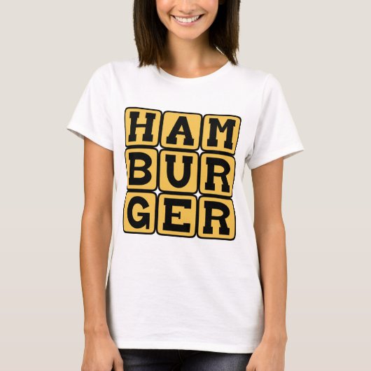 ハンバーガーひき肉パティ Tシャツ (正面)