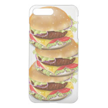 ハンバーガーまたはチーズバーガーの積み重ね