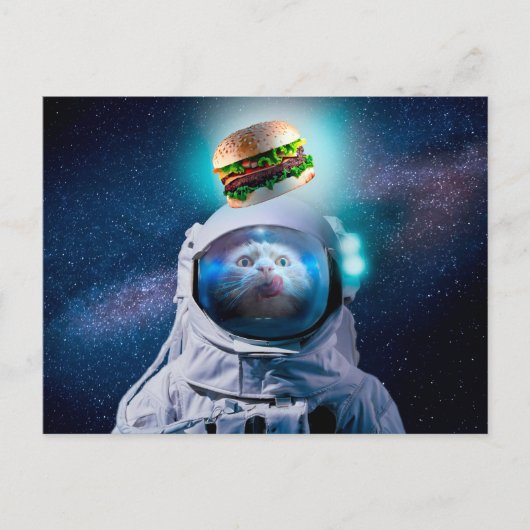 ハンバーガーを願う宇宙飛行士 ポストカード (正面)