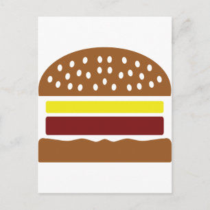 ハンバーガーアイコン ポストカード