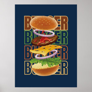 ハンバーガーアート ポスター