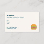 ハンバーガーイラストレーションとトマト&レタス 名刺 (裏面)