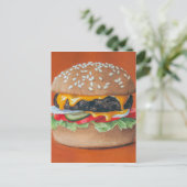 ハンバーガーイラストレーションはがき ポストカード (スタンド正面)