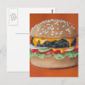 ハンバーガーイラストレーションはがき ポストカード (正面/裏面)