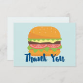 ハンバーガーイラストレーションサンキュー サンキューカード (正面/裏面)
