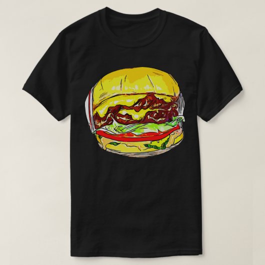 ハンバーガーシャツチーズバーガーL Tシャツ (デザイン正面)