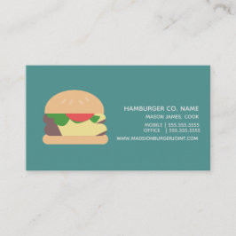 ハンバーガージョイントハブレストランビジネスカード 名刺