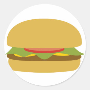 ハンバーガーステッカー ラウンドシール