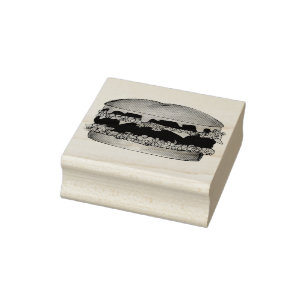ハンバーガーチーズバーガーファストフードスタンプ ラバースタンプ