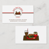 ハンバーガーディナーファーストフードレストランロゴ 名刺 (正面/裏面)