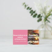 ハンバーガーデリバリー割引セール 名刺 (スタンド正面)