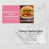 ハンバーガーデリバリー割引セール 名刺 (正面/裏面)