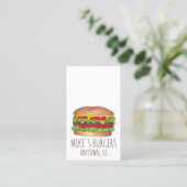 ハンバーガーハンバーガーチーズバーガーファストフードシェフ 名刺 (スタンド正面)