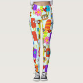 ハンバーガーハートアイスクリームレギンス レギンス (正面)