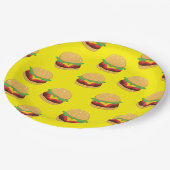 ハンバーガーバースデーパーティーバーガー紙プレート ペーパープレート (アングル)