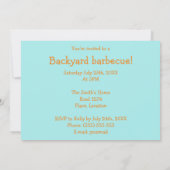 ハンバーガーバーベキューパーティー 招待状 (裏面)