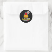 ハンバーガーパン(ny)スタンプ（黒） ラウンドシール (バッグ)