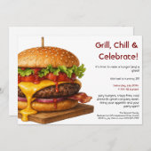 ハンバーガーパーティー | ファンバーガーセレブレーション 招待状 (正面/裏面)