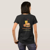 ハンバーガーファストフードカスタム店 Tシャツ (裏面フル)