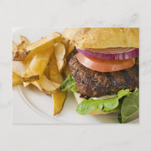 ハンバーガーフランスのとフライス ポストカード (正面)