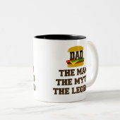 ハンバーガーマンザ神話ザレジェンドパパ ツートーンマグカップ (正面右)