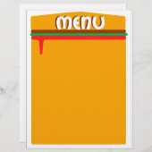 ハンバーガーメニューページ (正面/裏面)