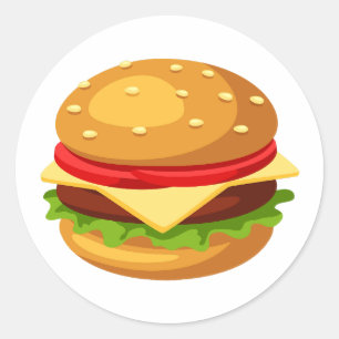 ハンバーガーラバーチーズバーガー ラウンドシール