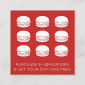 ハンバーガーロイヤリティスタンプ ロイヤリティカード (正面)