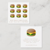 ハンバーガーロイヤリティスタンプ ロイヤリティカード (正面/裏面)