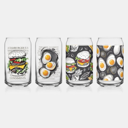 ハンバーガーヴィンテージスケッチbyカリスカルツ⭐⭐⭐⭐⭐ ガラス缶 (正面)