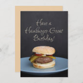 ハンバーガー全愛好家の誕生日グリーティングカード ノートカード (正面/裏面)