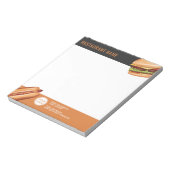 ハンバーガー及びホットドッグファストフードカスタム店 ノートパッド (回転)