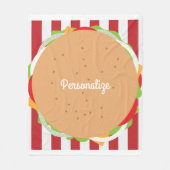 ハンバーガー可愛いカフェ フリースブランケット (正面)