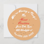 ハンバーガー可愛いカフェ 招待状 (裏面)