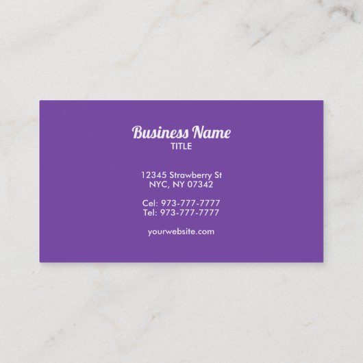 ハンバーガー名刺 名刺 (裏面)