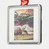 **ハンバーガー好き**クリスマスオーナメント メタルオーナメント (左)