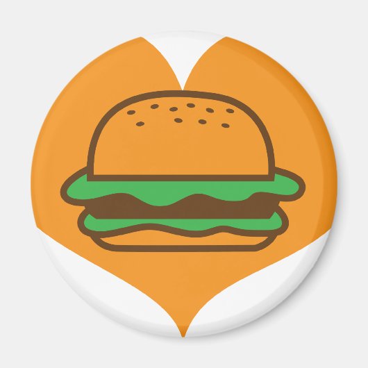 ハンバーガー好き マグネット (正面)