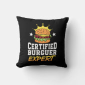 ハンバーガー専門家認定ハンバーガー手描きバーガー クッション (正面)