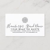 ハンバーガー手書 名刺 (裏面)