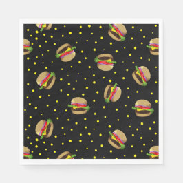 ハンバーガー模様 スタンダードランチョンナプキン