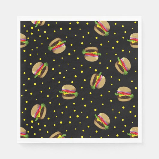 ハンバーガー模様 スタンダードランチョンナプキン (正面)