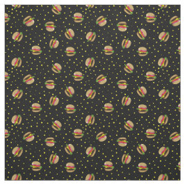 ハンバーガー模様 ファブリック