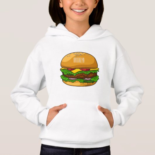 ハンバーガー漫画イラストレーション (正面)