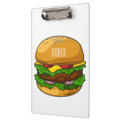 ハンバーガー漫画イラストレーション クリップボード (左)