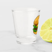 ハンバーガー漫画イラストレーション ショットグラス (左)