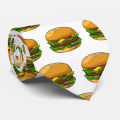 ハンバーガー漫画イラストレーション ネクタイ (ロール)