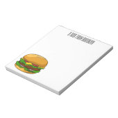 ハンバーガー漫画イラストレーション ノートパッド (回転)